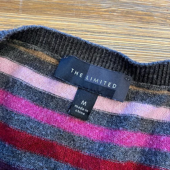 The Limited v-neck striped lightweight sweater - Picture 2 of 3